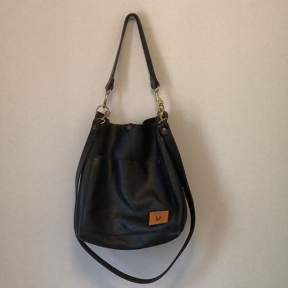 Meanwhile Back On The Farm leather bag